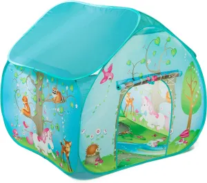 | Enchanted Forest Play Tent, Blue | Fun2Give | Front & Back Doors, Spacious Interior, Pretend Play, Toddlers & Kids Ages 3 