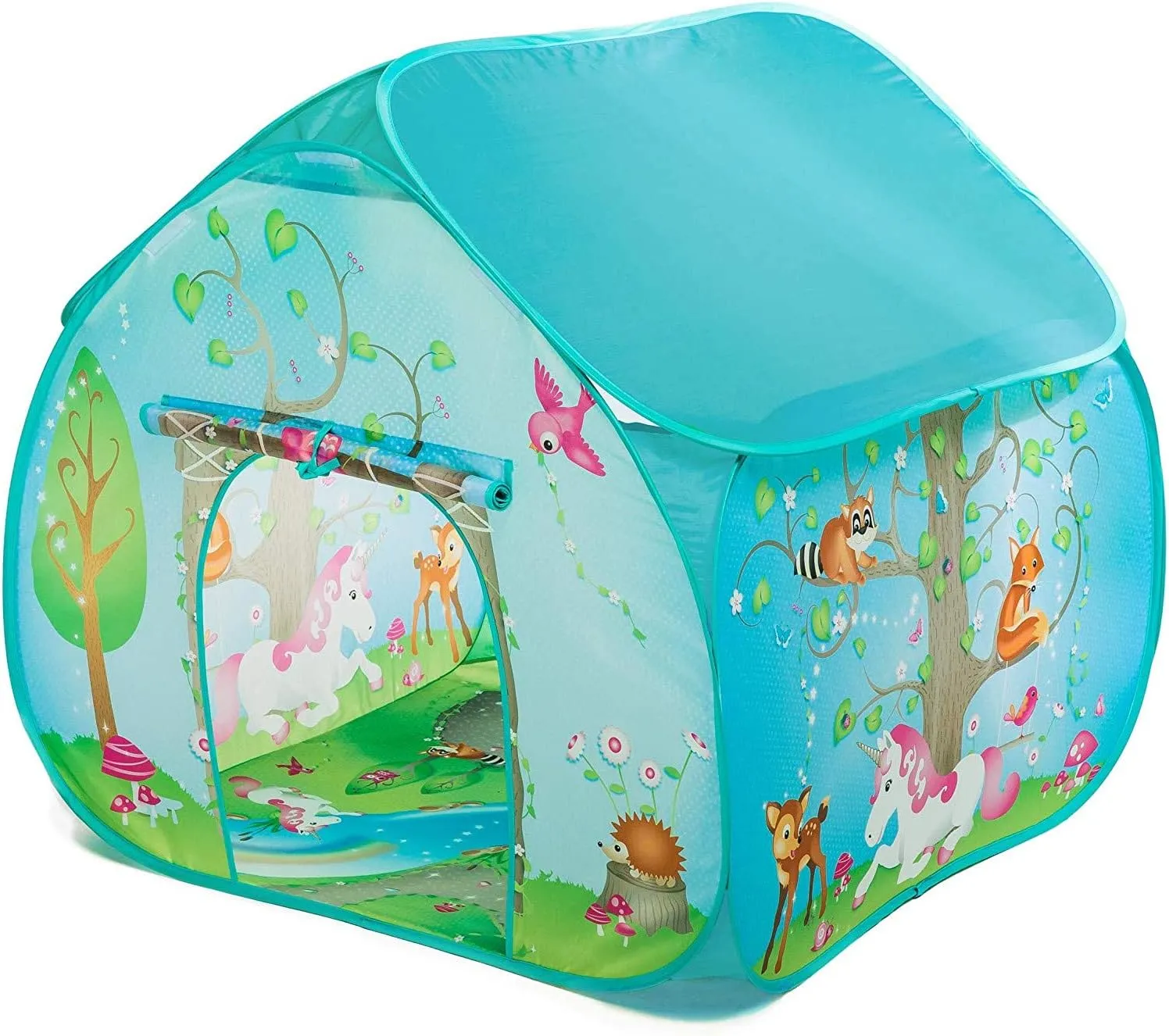 | Enchanted Forest Play Tent, Blue | Fun2Give | Front & Back Doors, Spacious Interior, Pretend Play, Toddlers & Kids Ages 3 