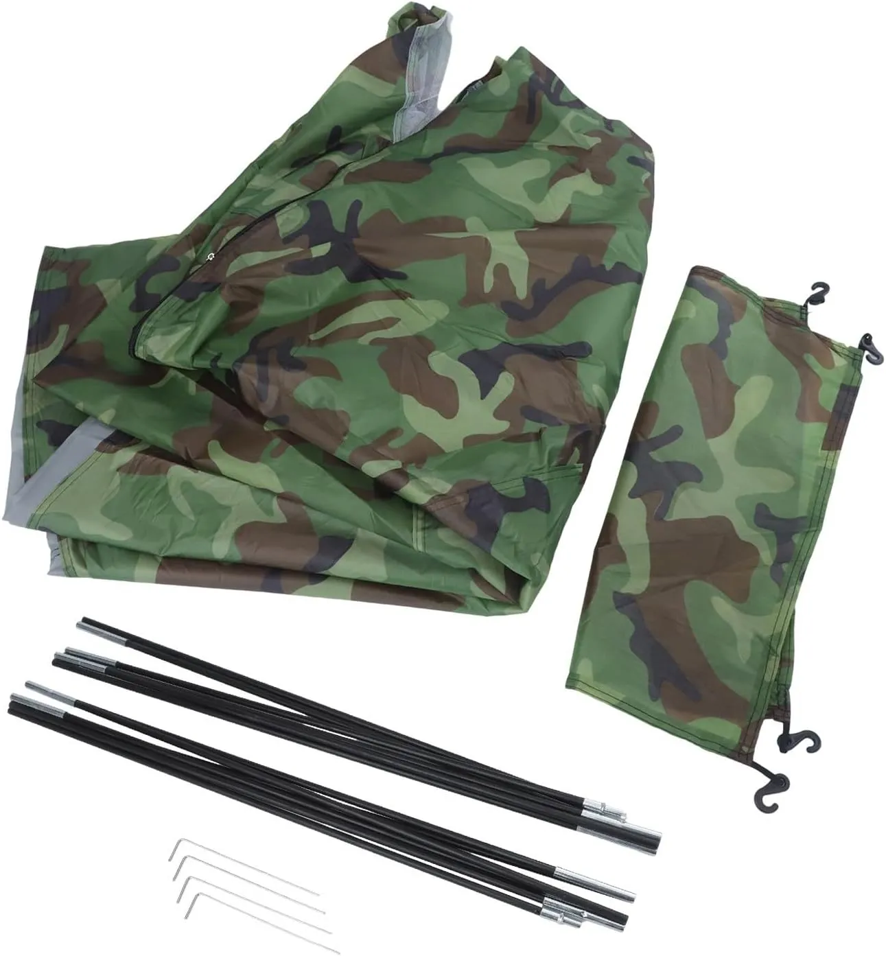 1-2 Person Camping Tent Ultralight Camouflage Garden Sun Shield Outdoor Hiking - with Rain Fly & Carrying Bag & Tent Pole & Stake