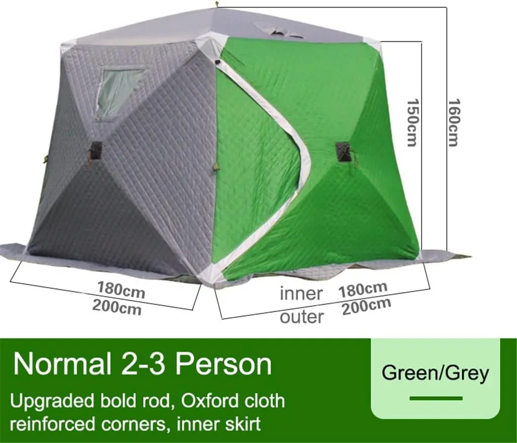 1-4 Winter Fishing Tent Winter Ice Fishing Tent Camping Tent Windproof and Rainproof Outdoor Winter Fishing Warm Tent (Color : D, Size : 200 * 200 * 160cm) (D 200 * 200 * 160cm)
