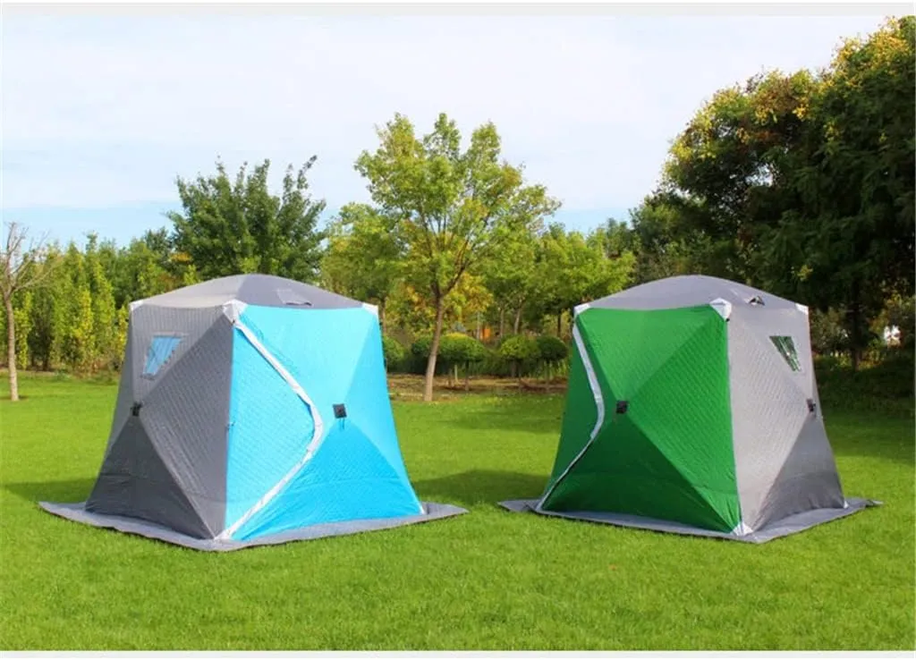1-4 Winter Fishing Tent Winter Ice Fishing Tent Camping Tent Windproof and Rainproof Outdoor Winter Fishing Warm Tent (Color : D, Size : 200 * 200 * 160cm) (D 200 * 200 * 160cm)