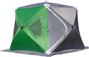 1-4 Winter Fishing Tent Winter Ice Fishing Tent Camping Tent Windproof and Rainproof Outdoor Winter Fishing Warm Tent (Color : D, Size : 240 * 240 * 2