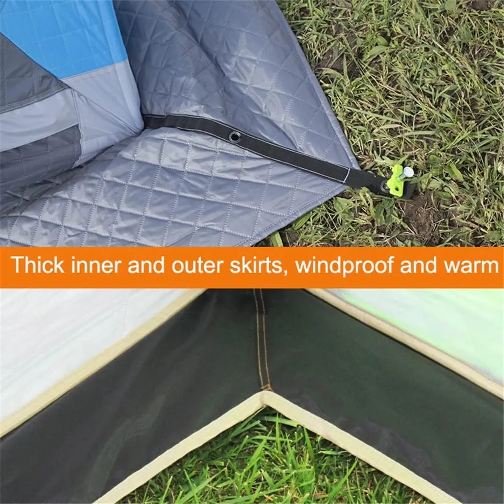 1-4 Winter Fishing Tent Winter Ice Fishing Tent Camping Tent Windproof and Rainproof Outdoor Winter Fishing Warm Tent (Color : D, Size : 240 * 240 * 2