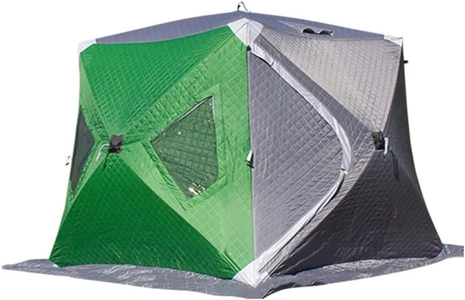 1-4 Winter Fishing Tent Winter Ice Fishing Tent Camping Tent Windproof and Rainproof Outdoor Winter Fishing Warm Tent (Color : D, Size : 240 * 240 * 2