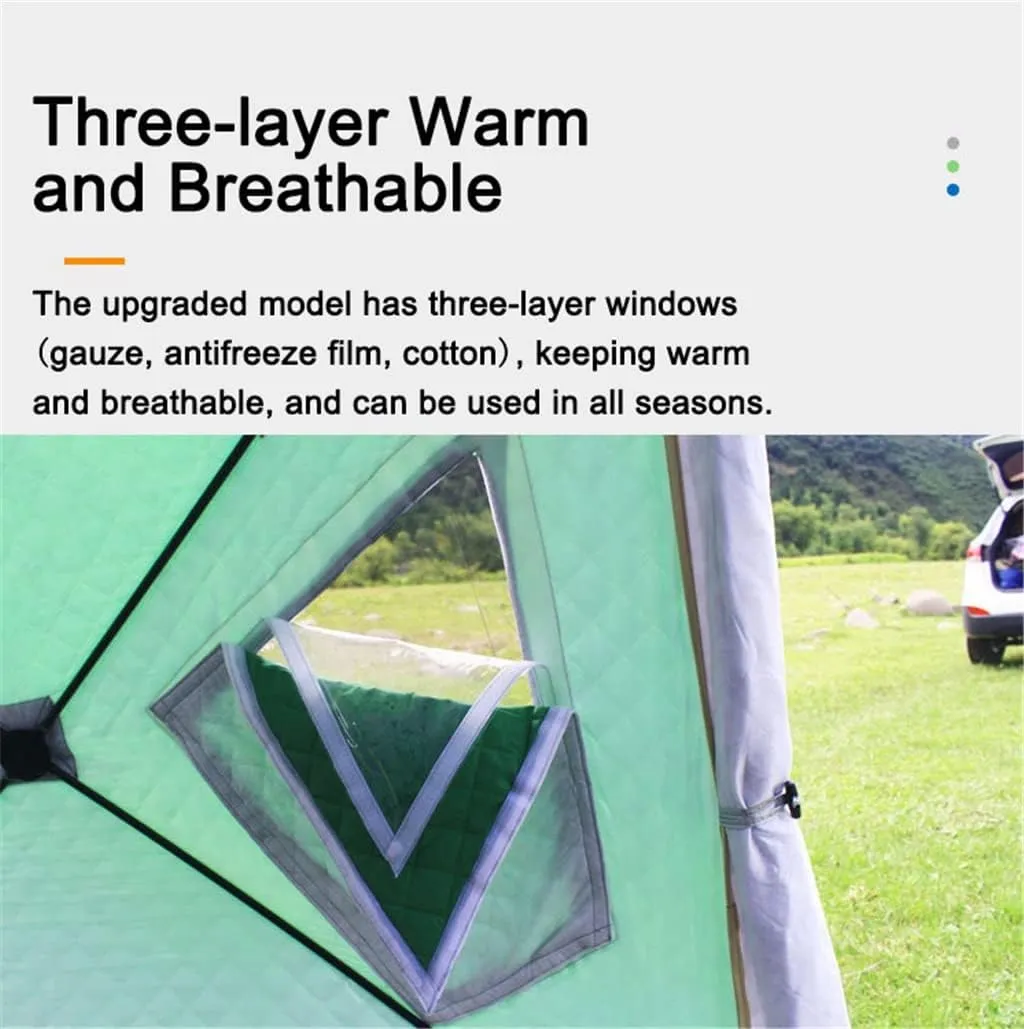 1-4 Winter Fishing Tent Winter Ice Fishing Tent Camping Tent Windproof and Rainproof Outdoor Winter Fishing Warm Tent (Color : D, Size : 240 * 240 * 2