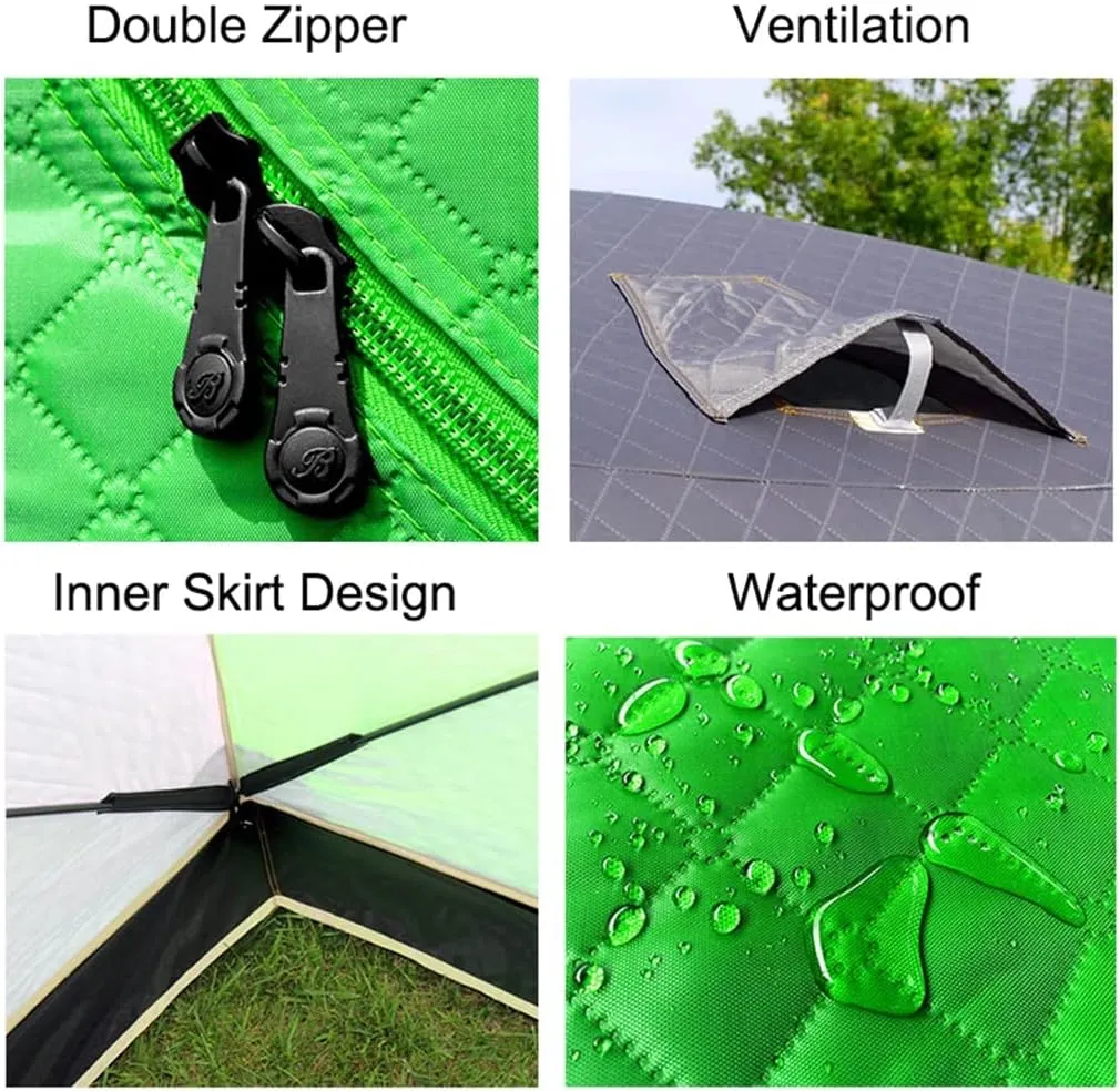 1-4 Winter Fishing Tent Winter Ice Fishing Tent Camping Tent Windproof and Rainproof Outdoor Winter Fishing Warm Tent (Color : D, Size : 240 * 240 * 2