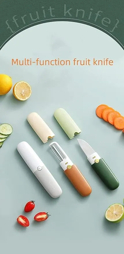10186 2 in 1 Knife, Multifunctional peeler fruit knife (1 Pc)