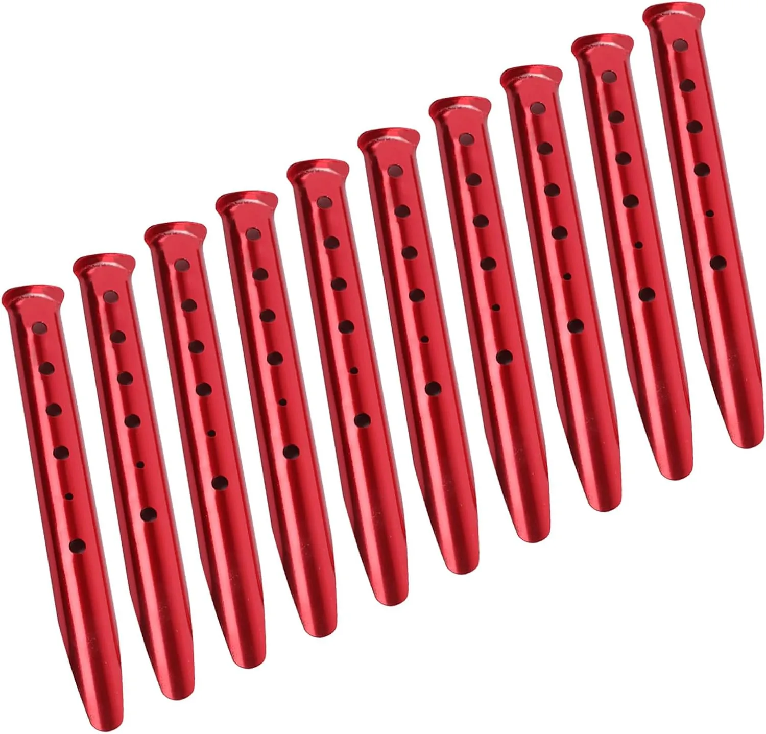 10pcs Aluminum Tent Pegs Tent Nails Tent Stakes Snow Pegs Outdoor Camping Pegs for Camping Hiking Beach Outdoors