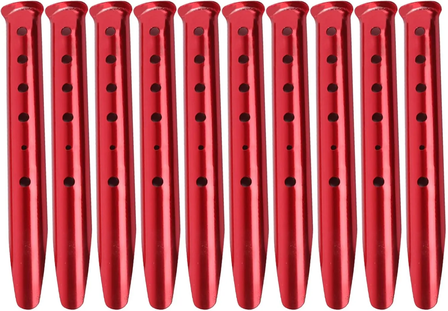 10pcs Aluminum Tent Pegs Tent Nails Tent Stakes Snow Pegs Outdoor Camping Pegs for Camping Hiking Beach Outdoors