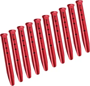 10pcs Aluminum Tent Pegs Tent Nails Tent Stakes Snow Pegs Outdoor Camping Pegs for Camping Hiking Beach Outdoors