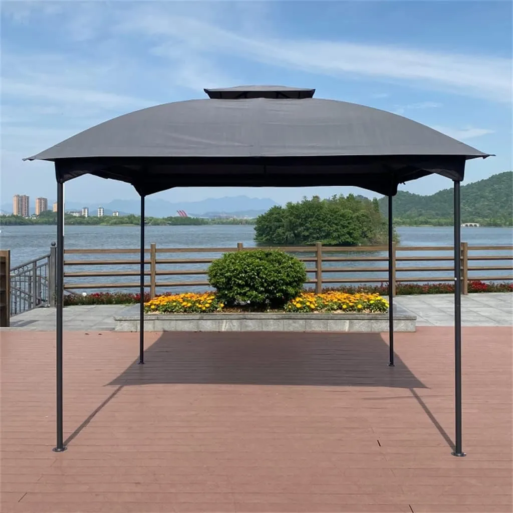 10x10 Ft Outdoor Patio Garden Gazebo Canopy, Outdoor Shading, Gazebo Tent with Curtains