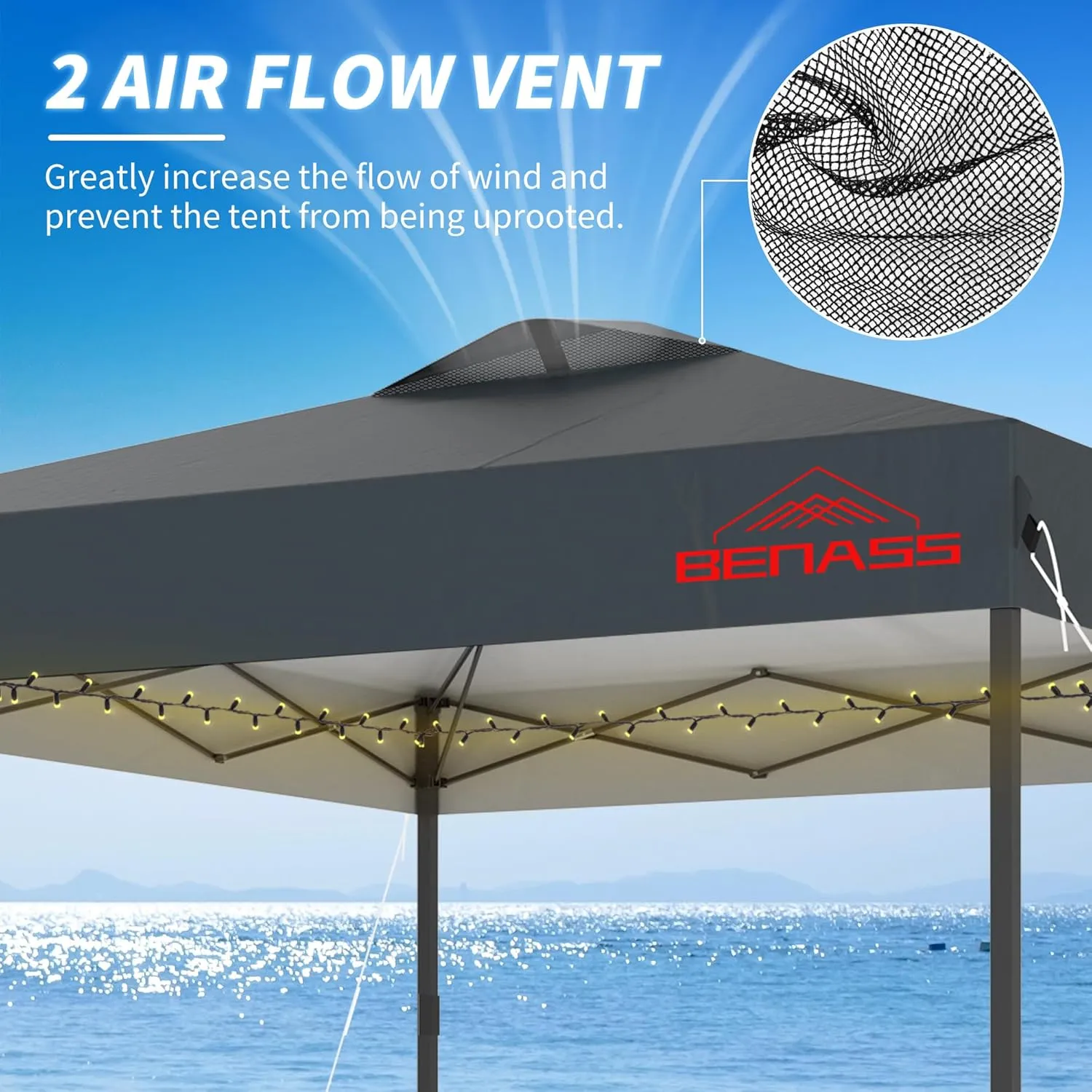 10x10 Pop Up Canopy with Sidewalls, Easy Up Canopy Tent, Heavy Duty Tents for Parties, One Person Set Up Event Tent, Grey
