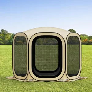 10x10 Pop-up Screen House Tent,Portable Screen Room for Outdoor with Storage Bag,Pop up Gazebo with Mosquito Netting,Screened in Canopy for Camping with 2 Zipper Entrances for Traile/Deck/Wading Pool