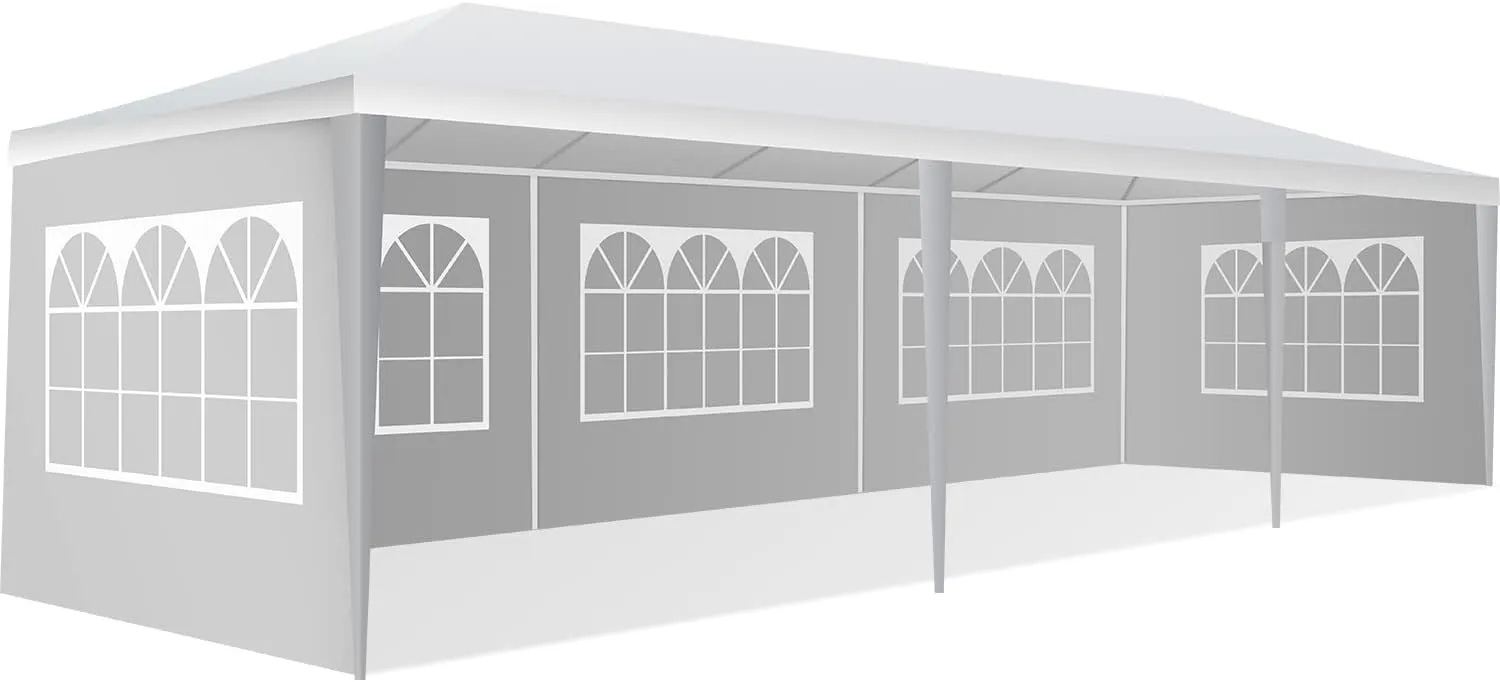 10'x30' Party Wedding Outdoor Patio Tent, Upgraded Canopy Heavy Duty Gazebo Pavilion -5