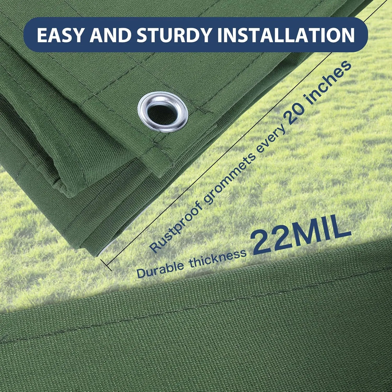 12’x20’ Canvas Tarps Heavy Duty Waterproof Tarpaulins with Aluminum Grommets,UV Resistant, 22Mil Multipurpose Drop Cloth, 14oz Durable Cover Sheet for Outdoor and Indoor Use with Ropes.