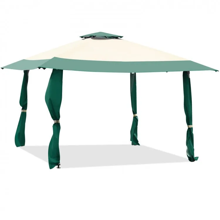 13 x 13 Ft Outdoor Garden Portable Pop-Up Canopy Gazebo with Carrying Bag