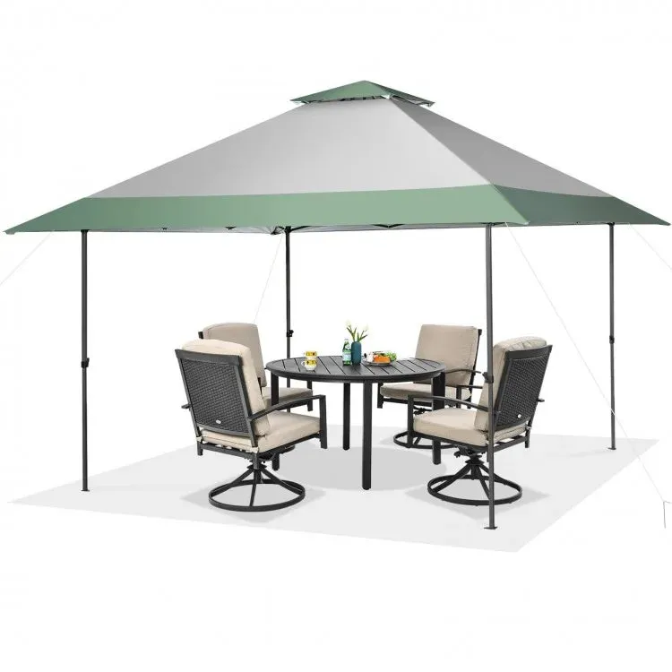 13 x 13 Ft Pop-Up Canopy Tent, Foldable, with Wheeled Travel Bag