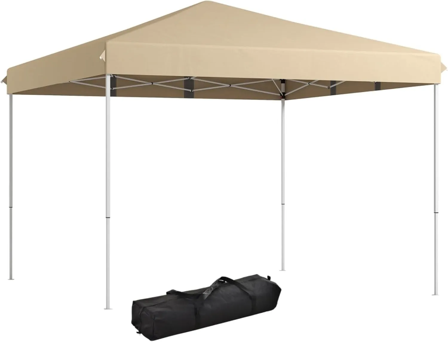13' x 13' Pop Up Canopy Tent, Instant Sun Shelter, Tents for Parties, Height Adjustable, with Wheeled Carry Bag for Outdoor, Garden, Patio, Parties