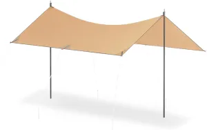 13x10 Ft Waterproof Camping Tarp/Canopy with UV 50  Protection, Ultralight Tarp for Backpacking, Hiking & Picnics, Includes Carrying Bag