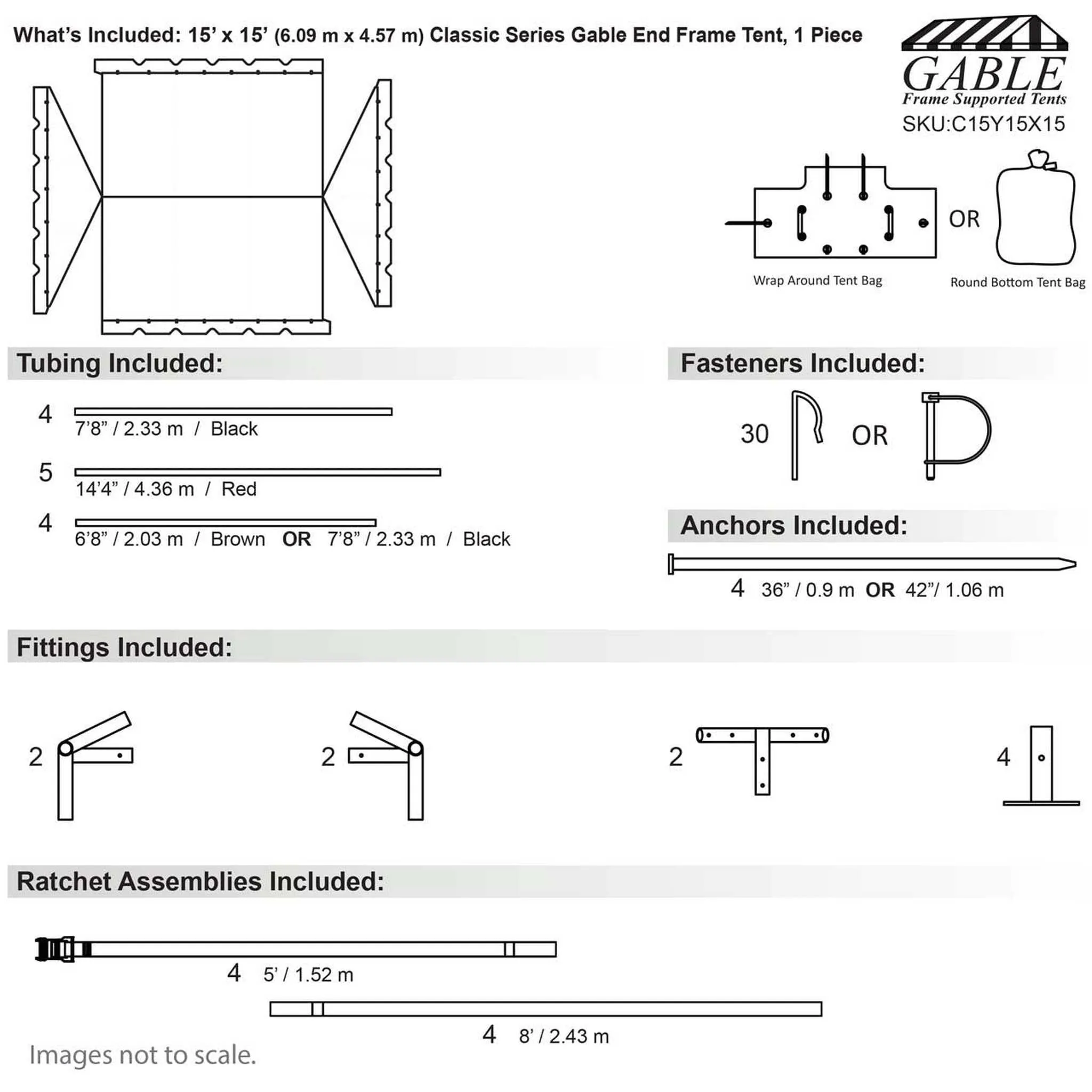 15x15 Classic Gable Frame Tent