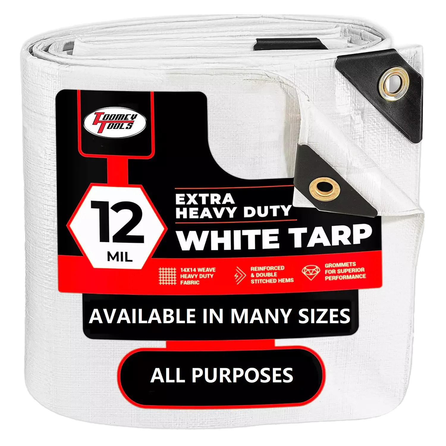 16 x 20 Heavy Duty Canopy Tarp - White