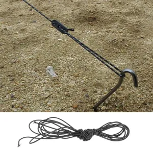 16ft Reflective Camping Tent Rope, Durable Latex Guy Line Paracord for Outdoor Hiking Canopy Shelter
