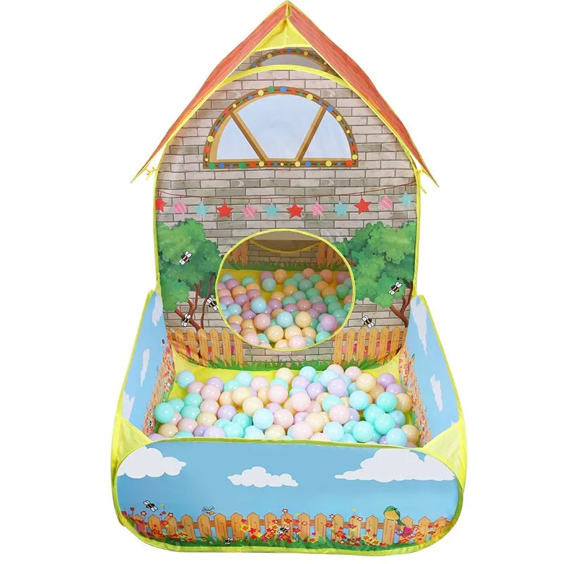 1pc Kids Pop Up Tents playhouse With tunnel Courtyard Garden Crawling Folding Tent Boys Girls Play Tent Ball Pool Children Gift