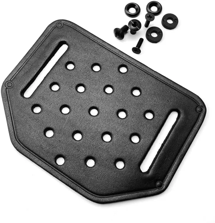 1PC Leather Back Hanging Plate with 2 Sets Screws Fit for Knife Sheath, Multifunctional Knife Case Back Plate(Black)