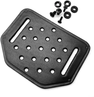 1PC Leather Back Hanging Plate with 2 Sets Screws Fit for Knife Sheath, Multifunctional Knife Case Back Plate(Black)