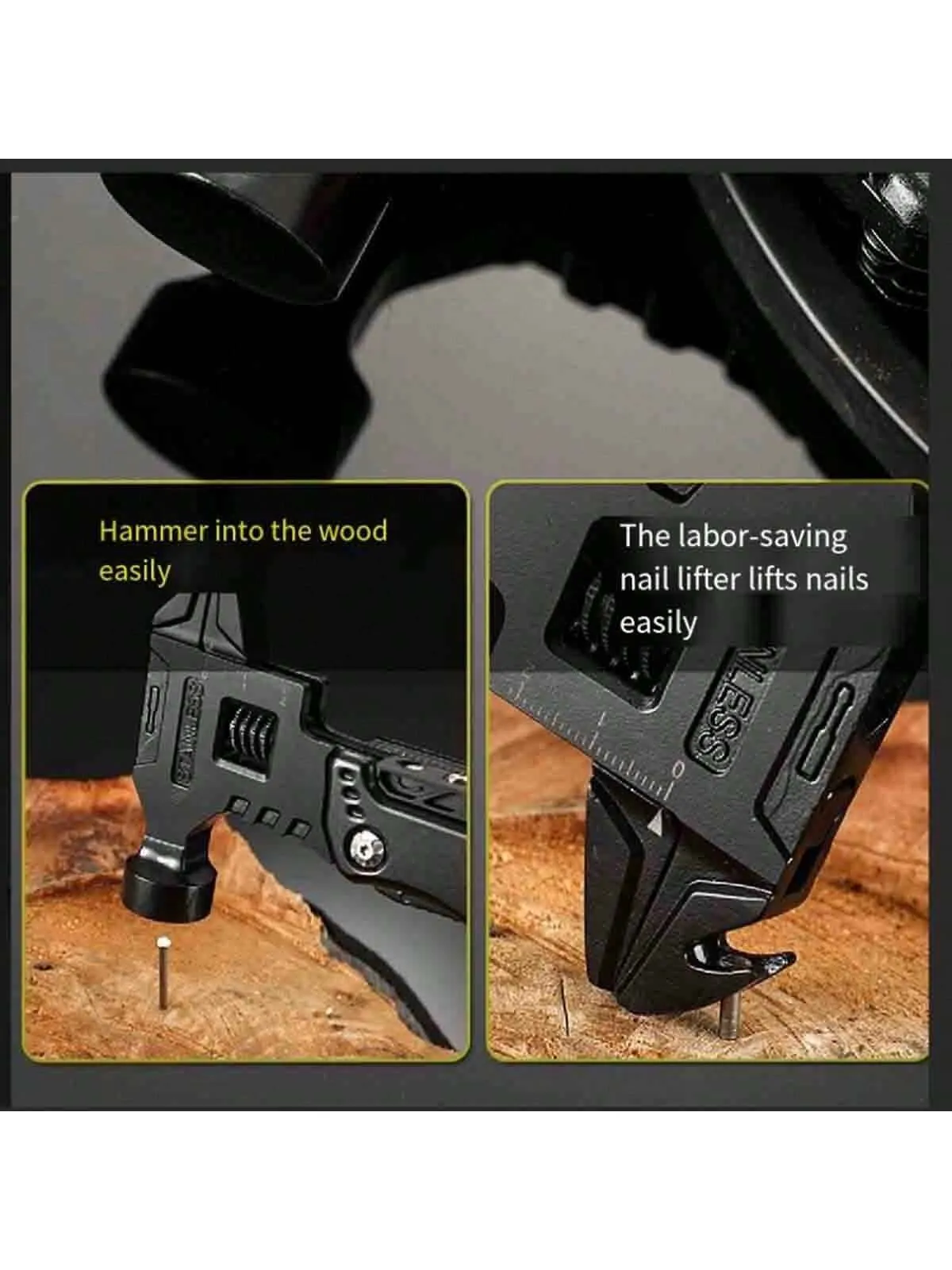 1pc Multifunctional Safety Hammer With Screwdriver, Foldable Pliers, Knife, Bottle Opener, And Emergency Escape Tool For Outdoor, Home, Water And Electrician, And Kitchen Use