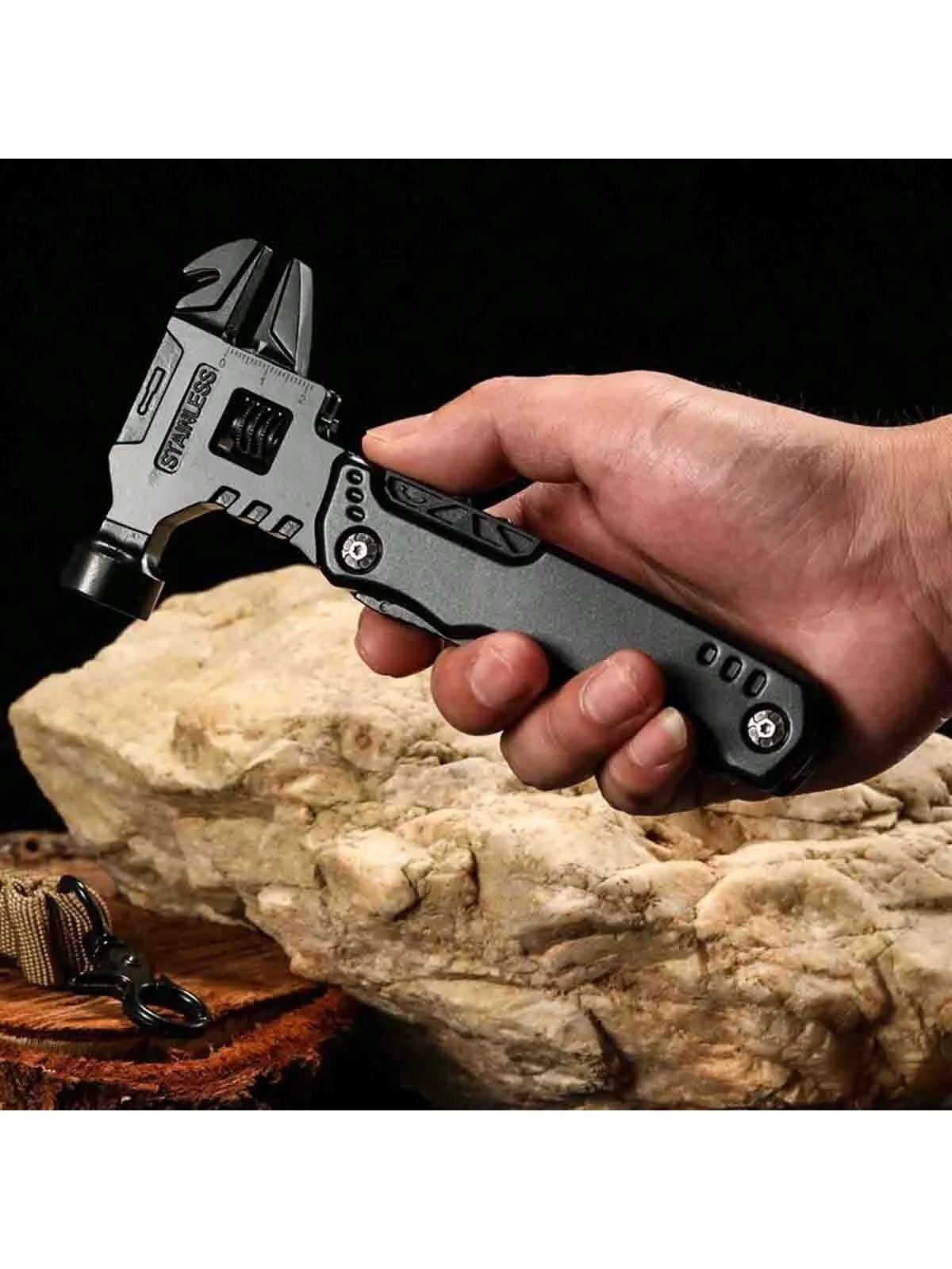 1pc Multifunctional Safety Hammer With Screwdriver, Foldable Pliers, Knife, Bottle Opener, And Emergency Escape Tool For Outdoor, Home, Water And Electrician, And Kitchen Use
