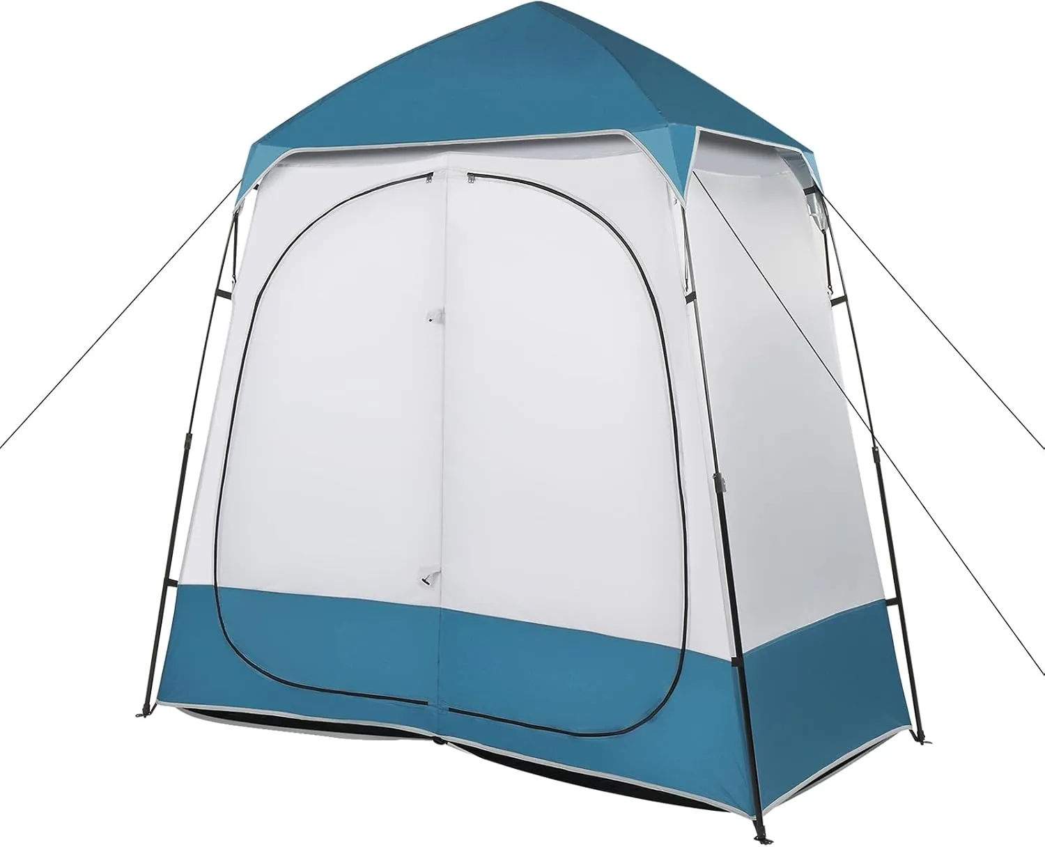 2 Room Shower Tent Outdoor Pop UP Camping Privacy Tent,Portable Changing Room Toilet Tent with Carry Bag,Instant Privacy Rain Shelter Tent, Double Dressing Tent for Beach, Camping,Hiking