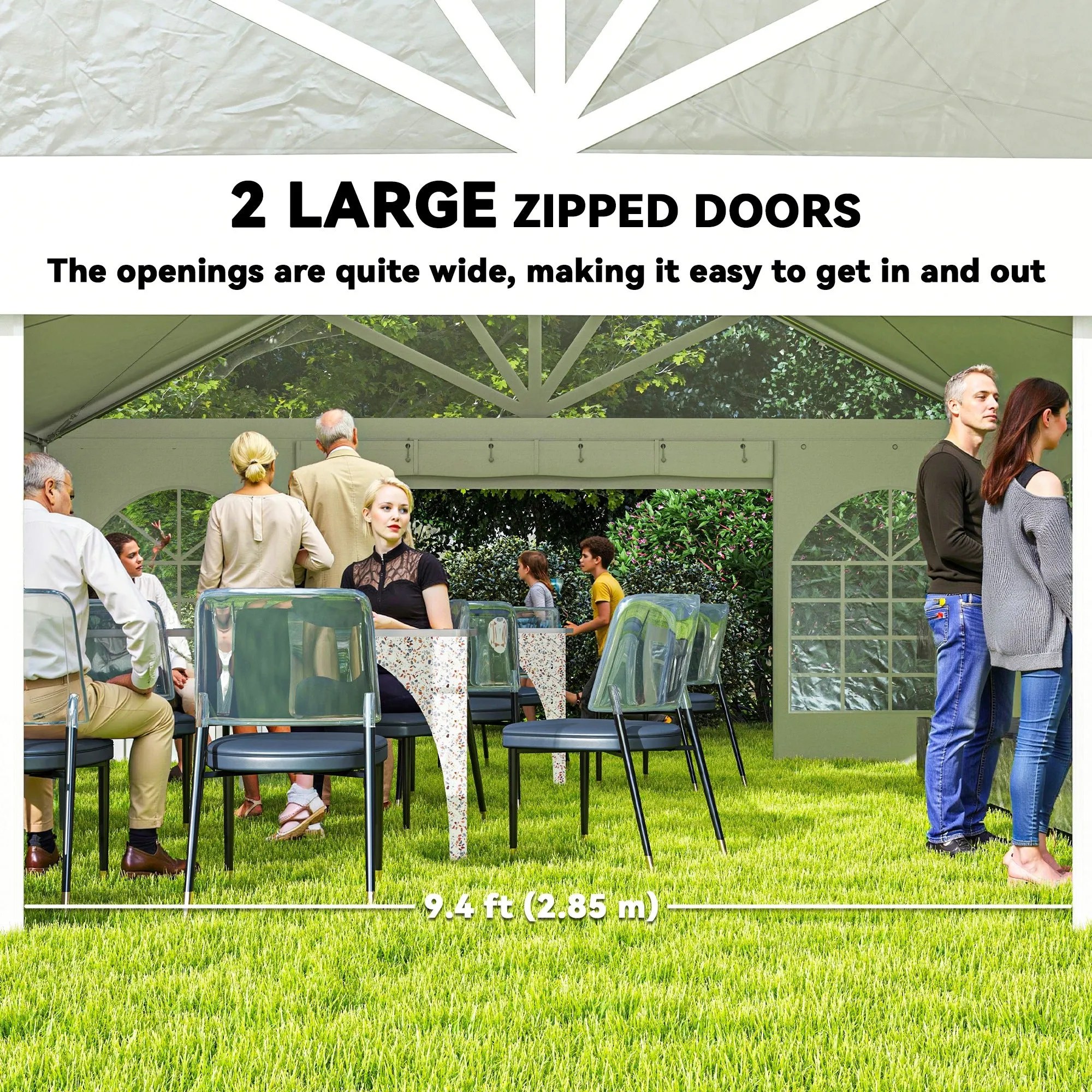 20' x 20' Outdoor Event Tent with Removable Sidewalls