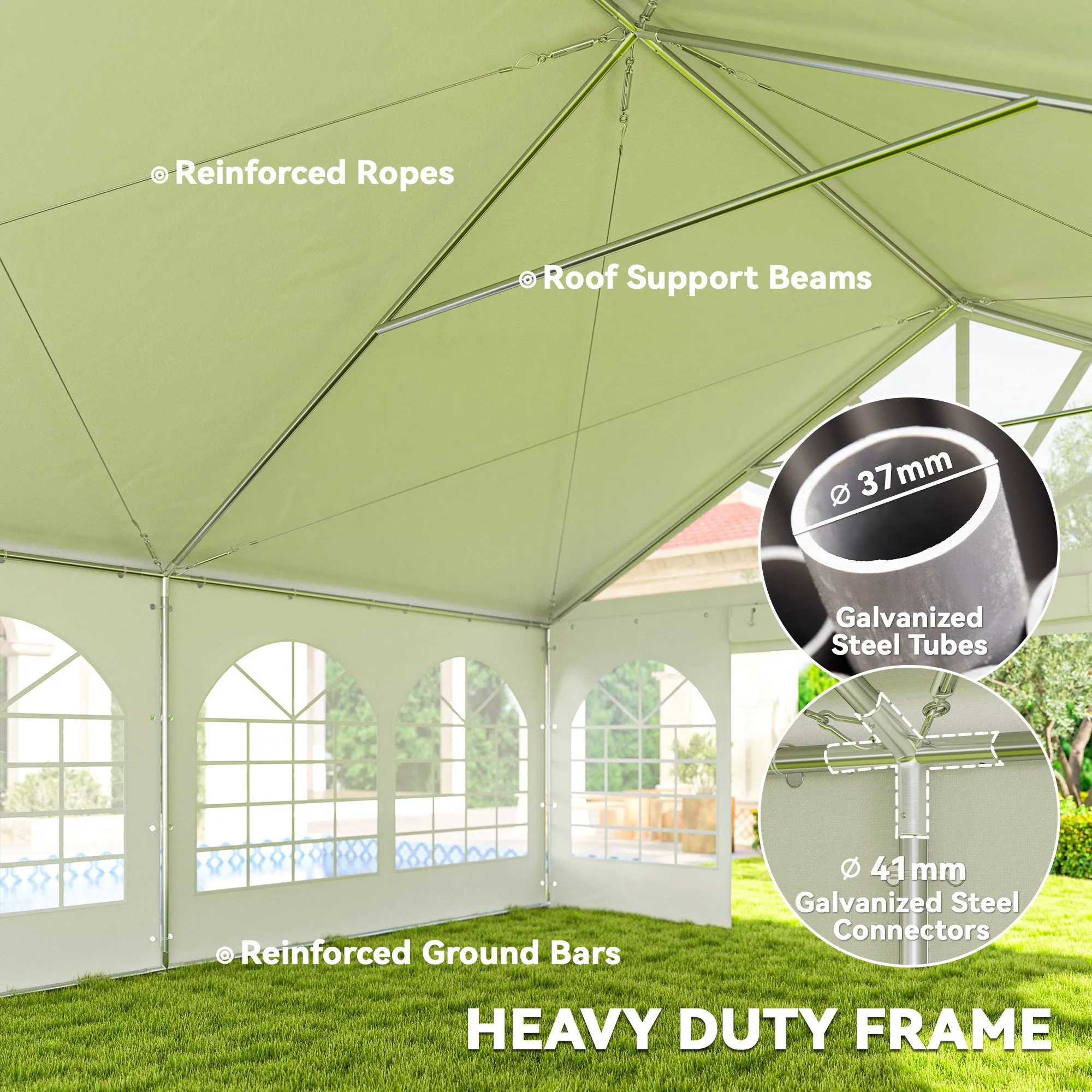 20' x 20' Outdoor Event Tent with Removable Sidewalls