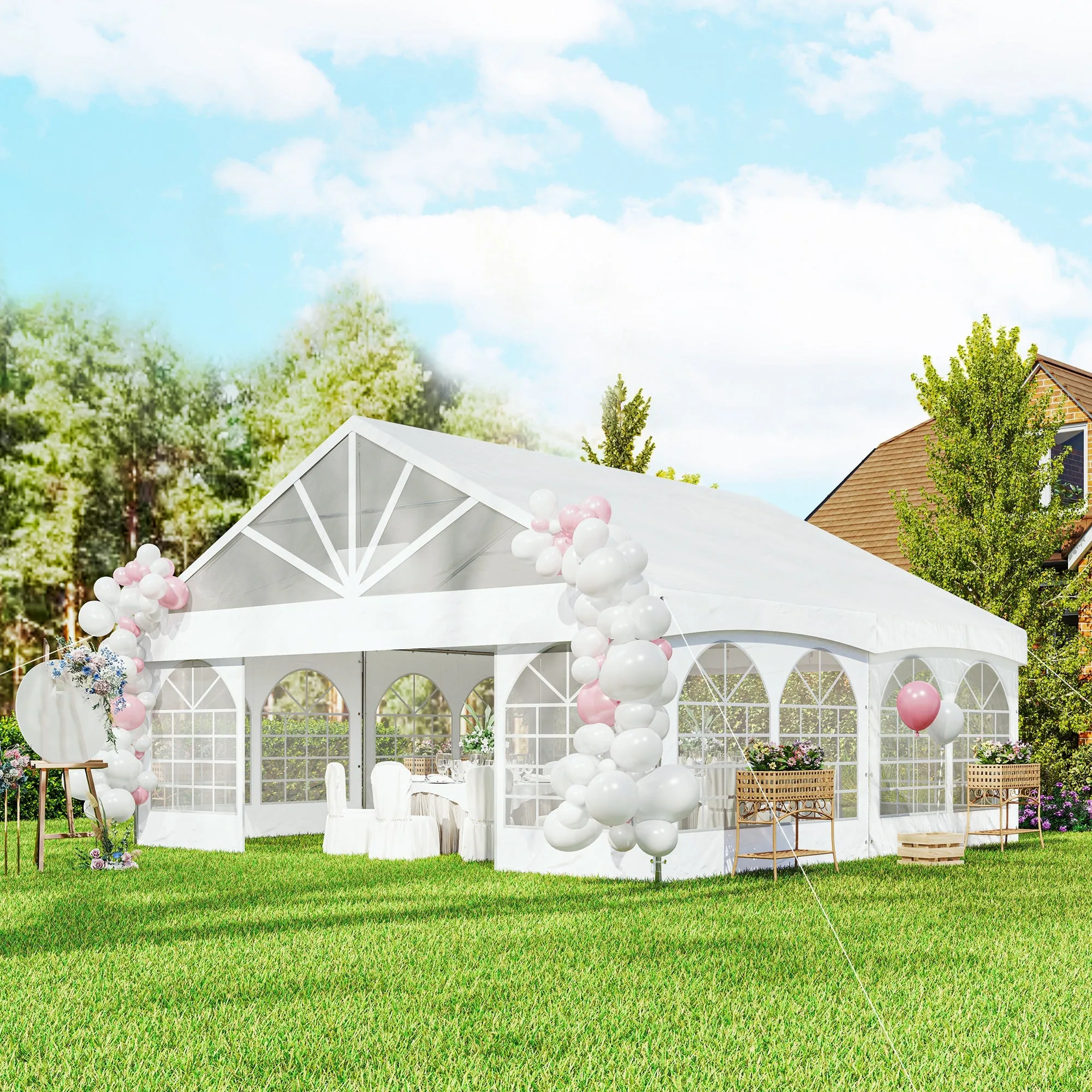 20' x 20' Outdoor Event Tent with Removable Sidewalls