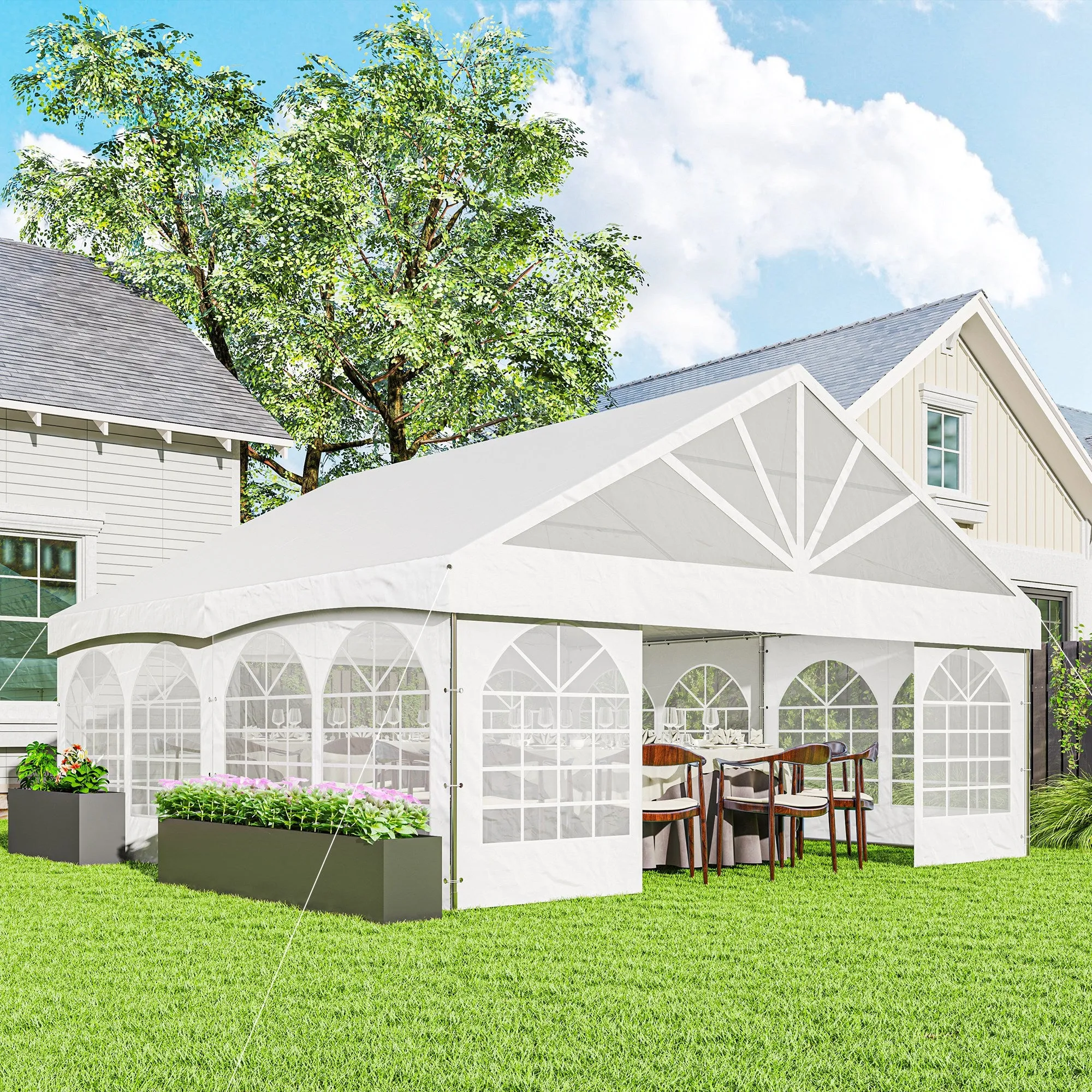 20' x 20' Outdoor Event Tent with Removable Sidewalls