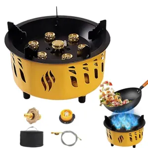 20000W Portable Camping Stove Burner - Strong Fire, Folding Hiking Picnic BBQ Cooking Equipment