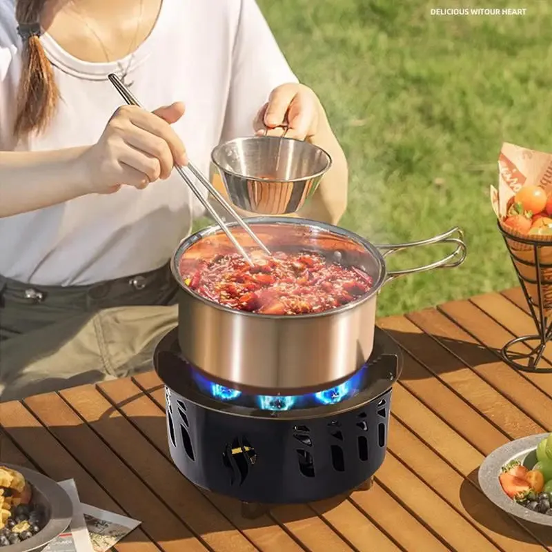 20000W Portable Camping Stove Burner - Strong Fire, Folding Hiking Picnic BBQ Cooking Equipment