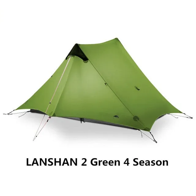 2019 3F UL GEAR LanShan 2 People Oudoor Ultralight Camping Tent 3/4 Season 1 Single 15D Nylon Silicon Coating Rodless Tent
