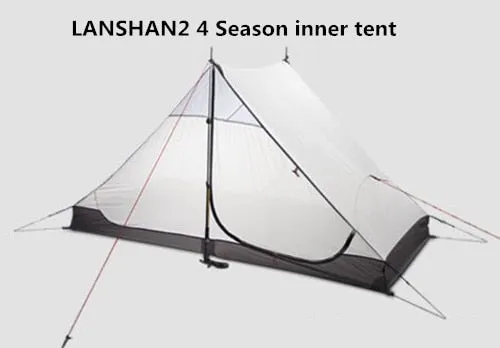 2019 3F UL GEAR LanShan 2 People Oudoor Ultralight Camping Tent 3/4 Season 1 Single 15D Nylon Silicon Coating Rodless Tent