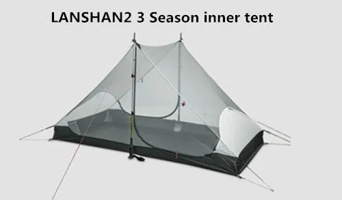 2019 3F UL GEAR LanShan 2 People Oudoor Ultralight Camping Tent 3/4 Season 1 Single 15D Nylon Silicon Coating Rodless Tent