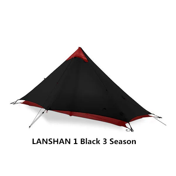 2019 3F UL GEAR LanShan 2 People Oudoor Ultralight Camping Tent 3/4 Season 1 Single 15D Nylon Silicon Coating Rodless Tent