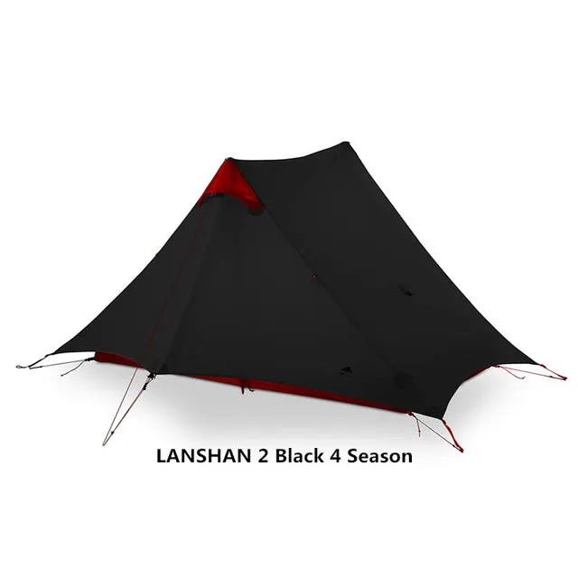 2019 3F UL GEAR LanShan 2 People Oudoor Ultralight Camping Tent 3/4 Season 1 Single 15D Nylon Silicon Coating Rodless Tent