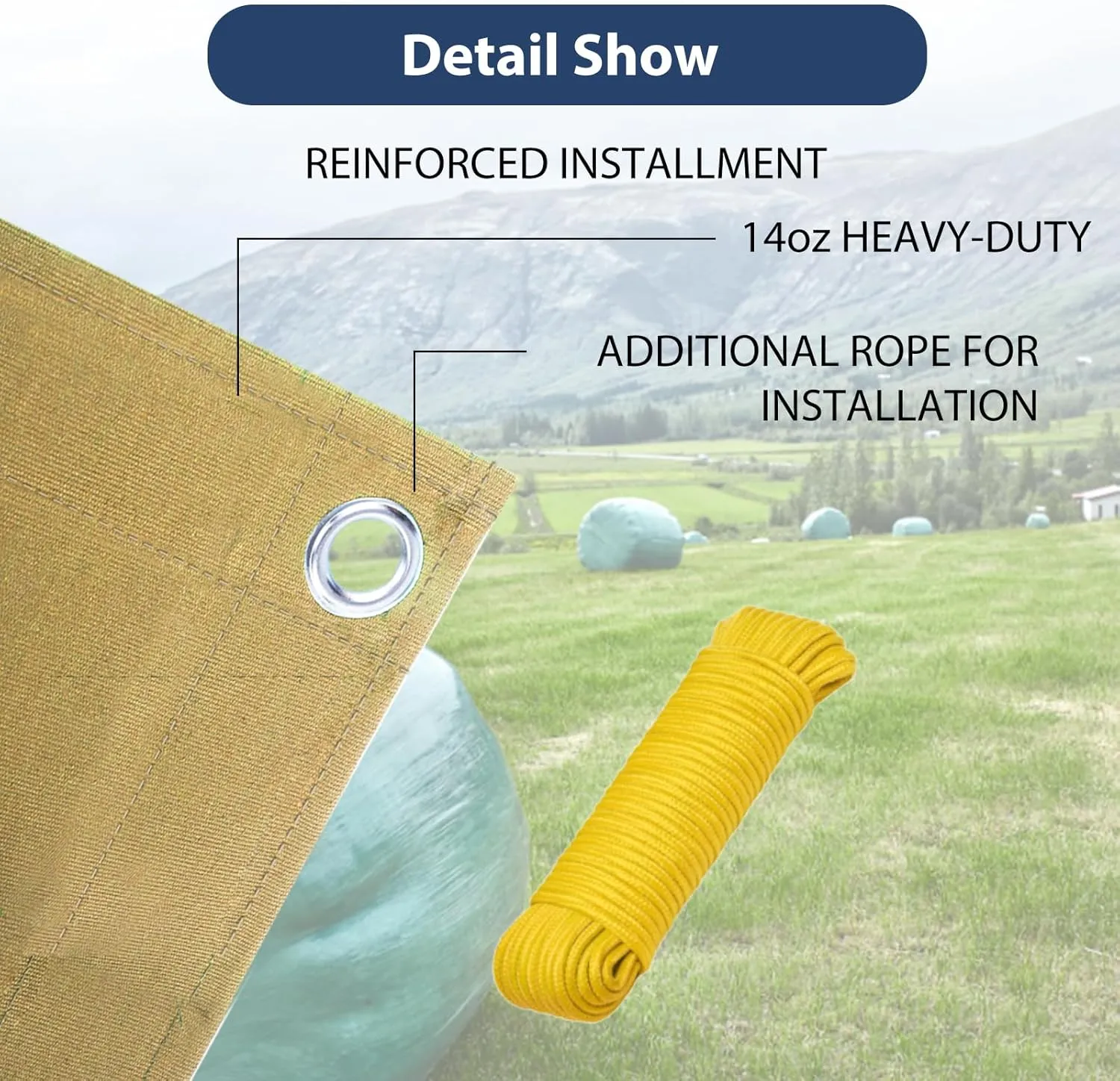 20’x20’ Canvas Tarp Heavy Duty Water Resistant Tarpaulins with Aluminum Grommets,UV Resistant, 22Mil Multipurpose Drop Cloth, 14oz Cover Sheet for Outdoor and Indoor Use with Ropes Yellow