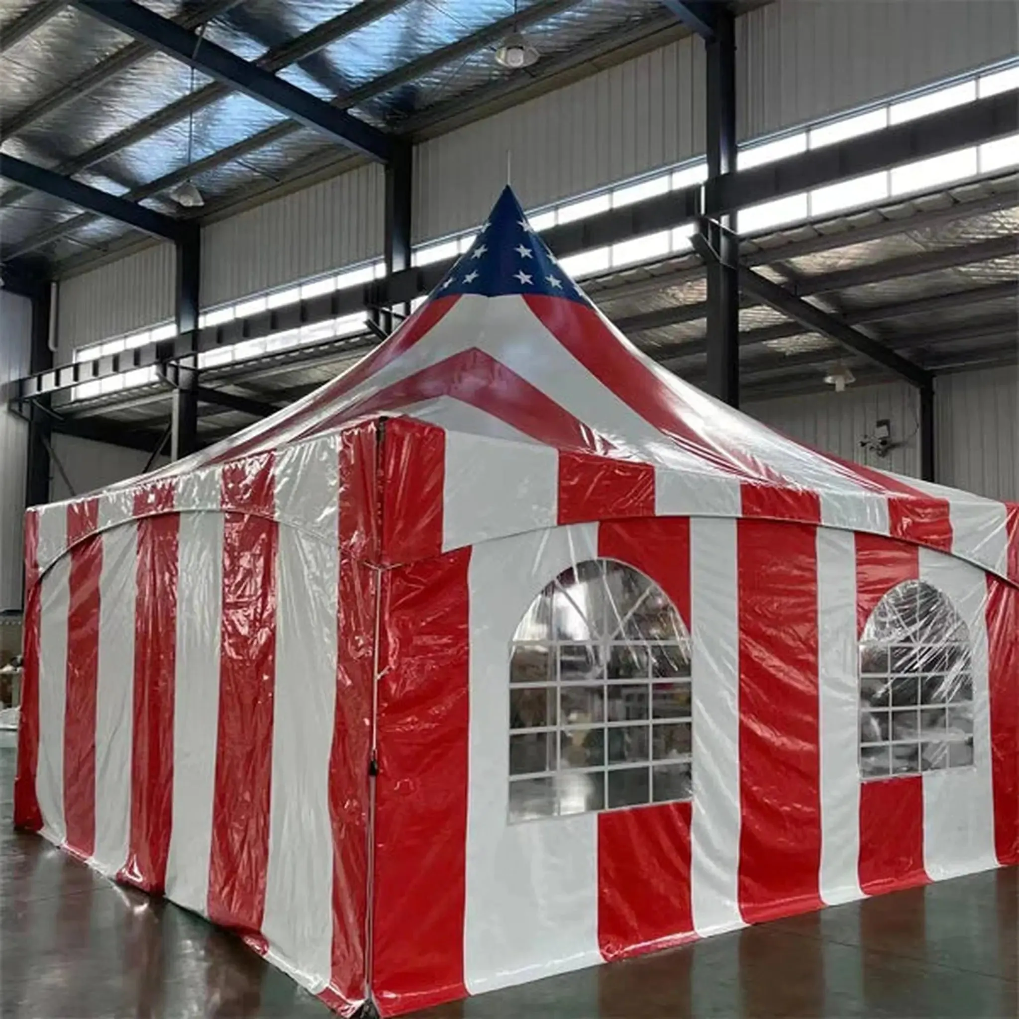 20x20 Universal Blockout Sidewall Kit (8') Red Stripes