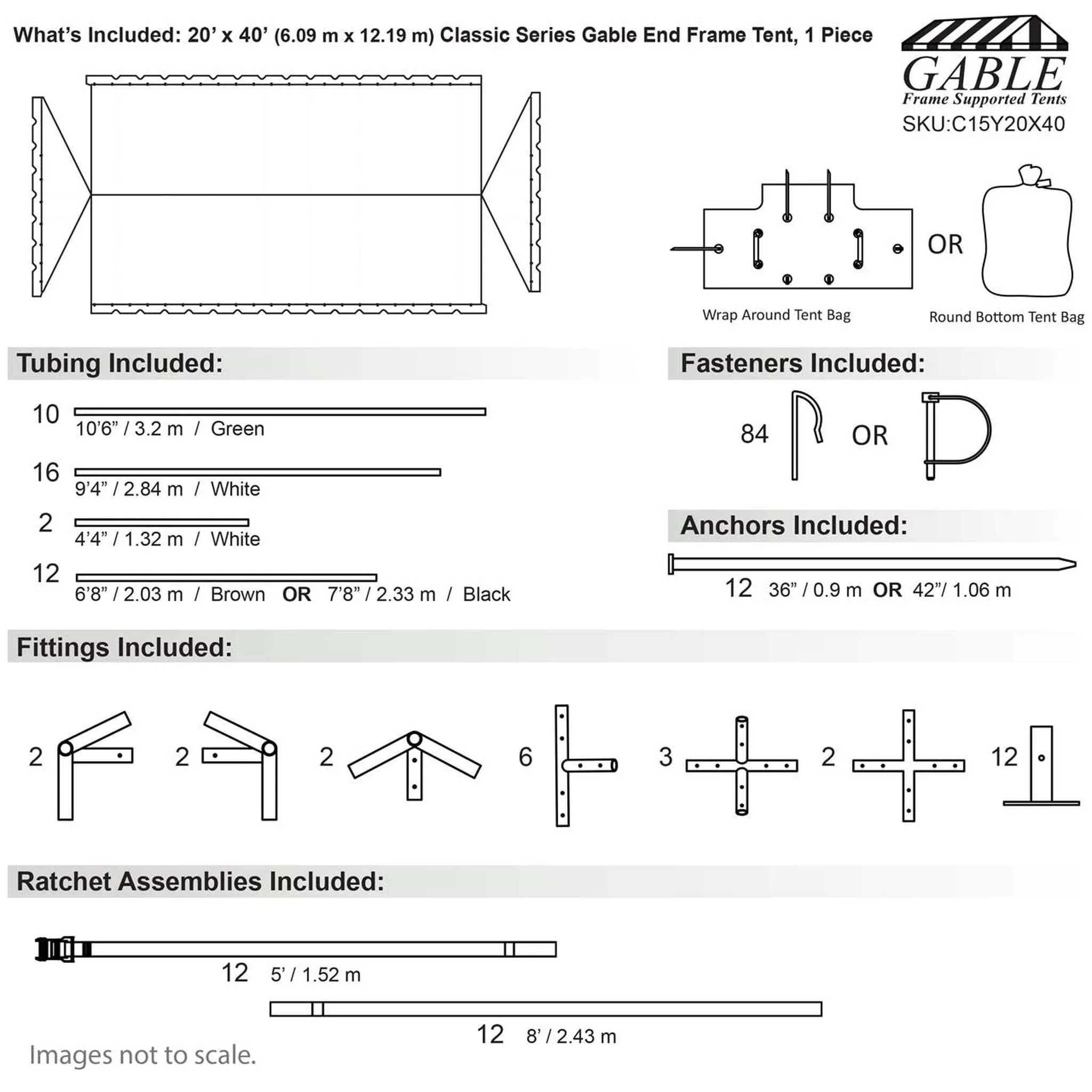 20x40 Classic Gable Frame Tent