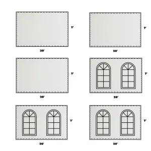 20x40 Universal Blockout Sidewall Kit (7')