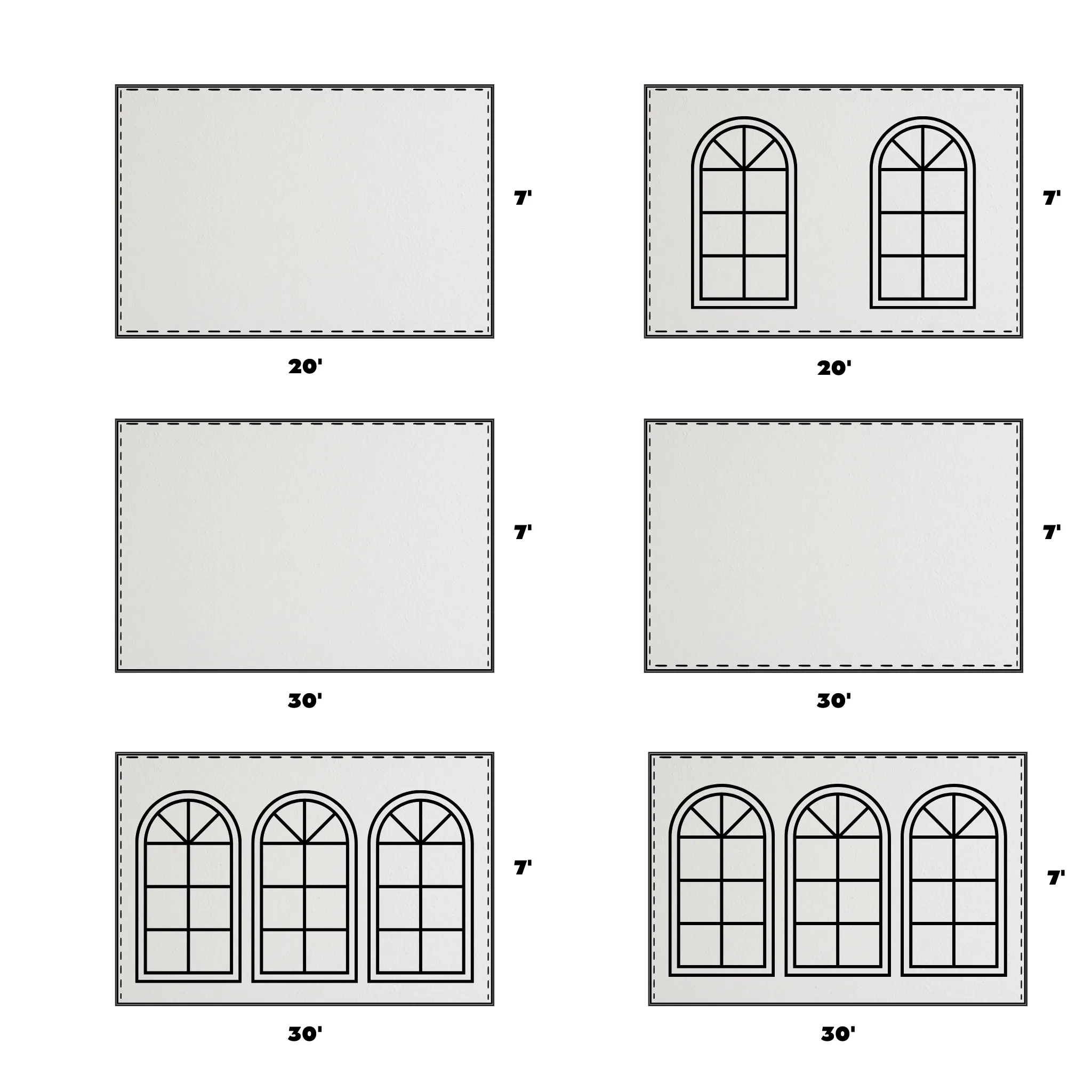20x60 Universal Blockout Sidewall Kit (7')