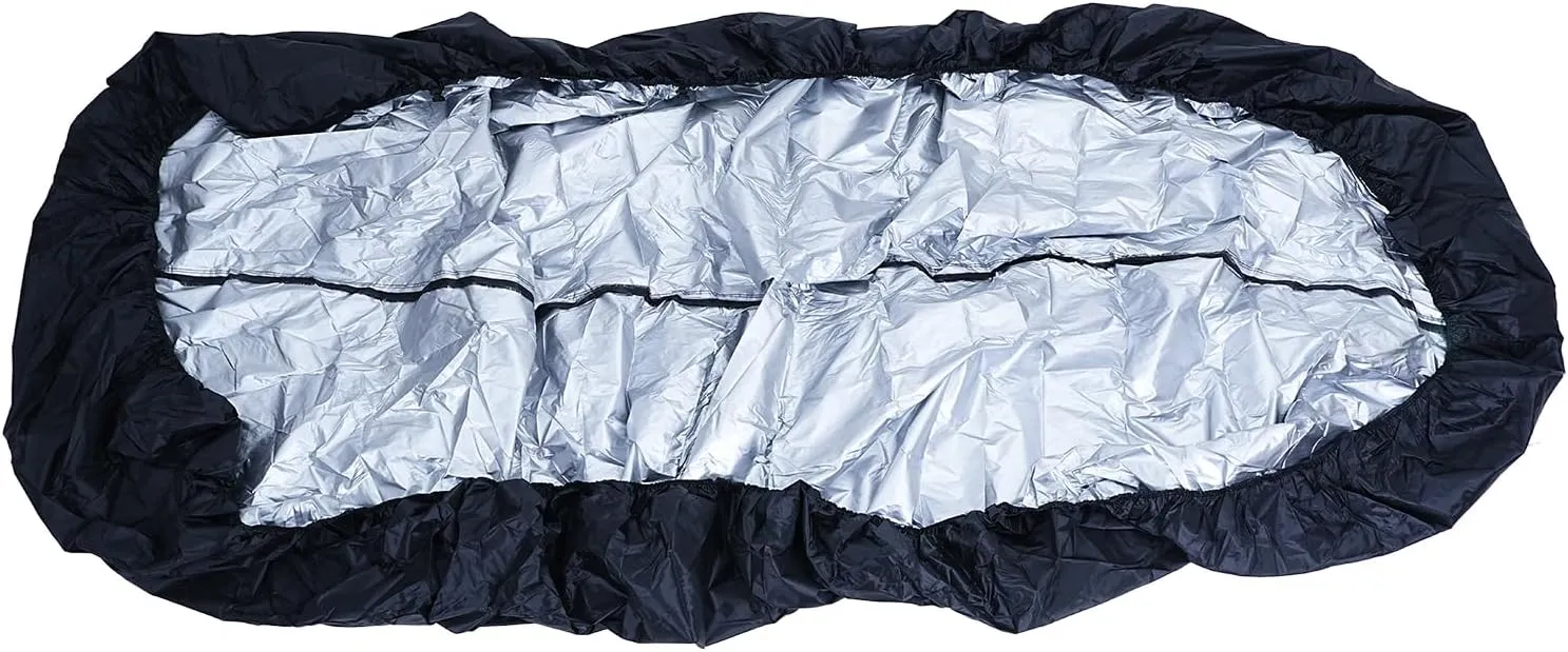 210D Oxford Boat Cover for V Hull Fishing Boats 17-19ft, Waterproof Heavy Duty Marine Tarp with UV Resistant & Reinforced Edges