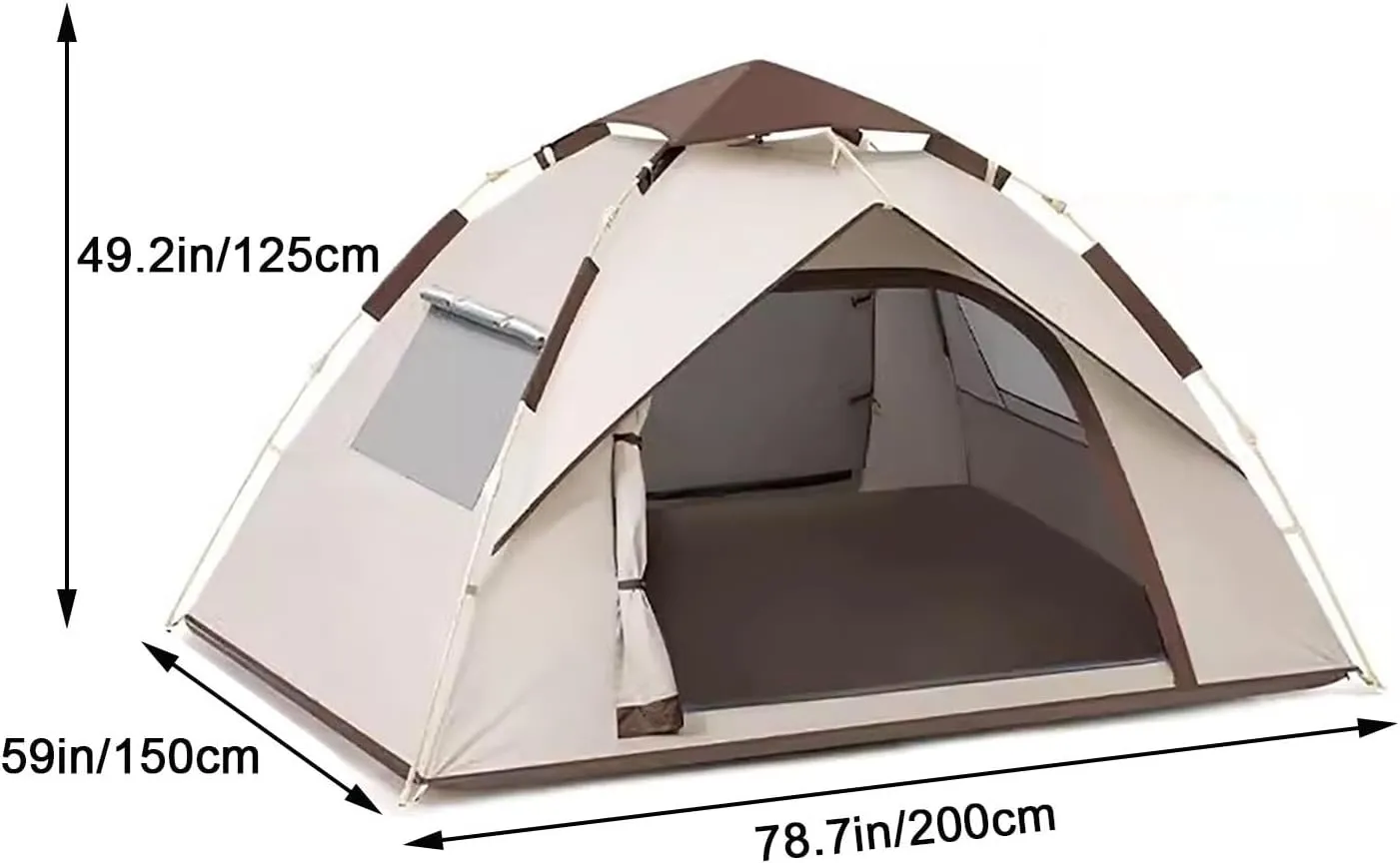 2/3/4 Person Camping Tent, Outdoor Tent Pop Up Tent for Camping, Ultralight Dome Tent, 60 Seconds Set Up Tents